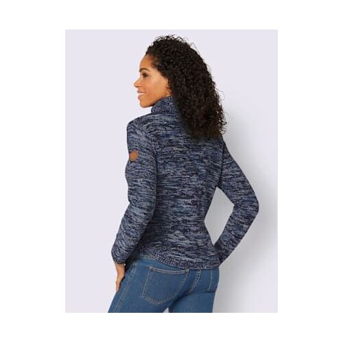 Pull 54% Coton - Collection L - Marine Chiné