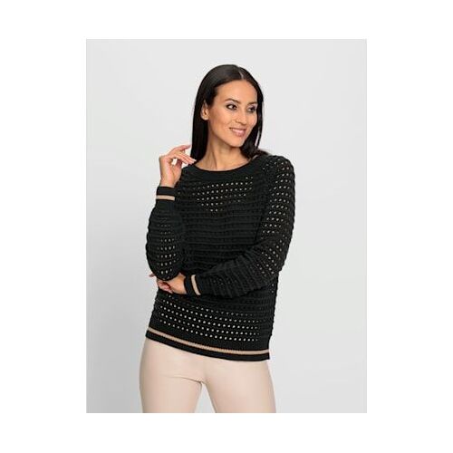 Pull Encolure Ronde Notes Brillantes Couleur Or - Rick Cardona - Noir