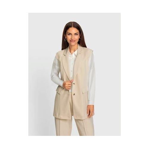 Gilet En Jersey Crêpe Et Jersey - - Sable