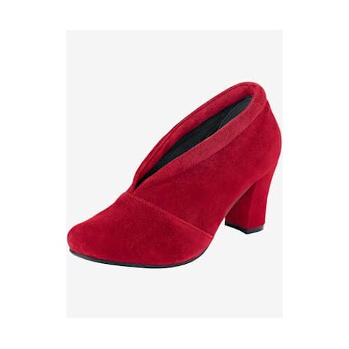 Escarpins Cuir Velours De Chèvre Rouge