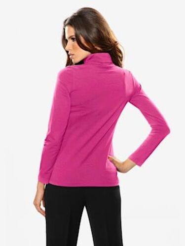 T-Shirt À Col Roulé Basique Incontournable Avec Col Roulé - Best Connection - Fuchsia