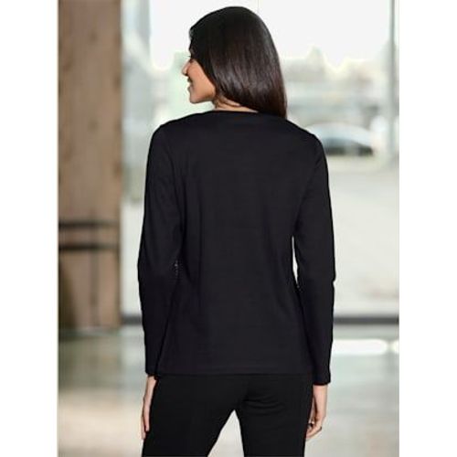 Sweatshirt ?illets Décoratifs - - Noir