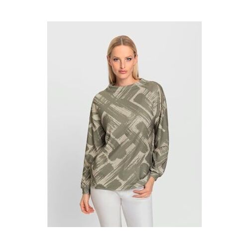T-Shirt À Manches Longues Motif Imprimé Exclusif - Rick Cardona - Kaki-Sable Imprimé