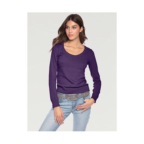 Pull Encolure Ronde Basique Et Facile À Associer, Coloris Tendance - Linea Tesini - Prune