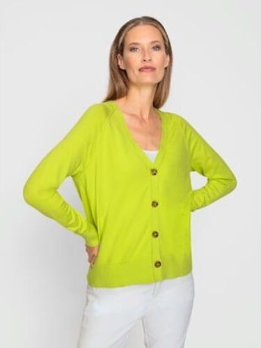 Veste En Tricot Mélange De Viscose Doux - Rick Cardona - Citron Vert