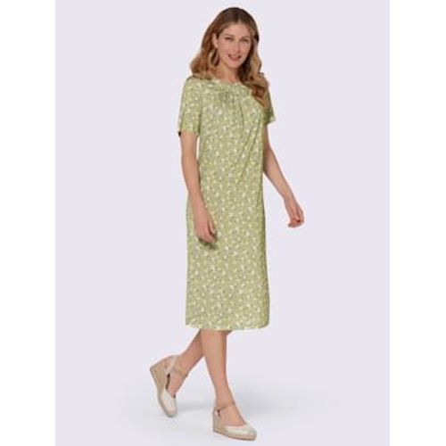 Robe En Jersey Pure Viscose - - Vert Tilleul-Citron Imprimé