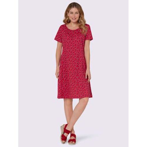 Robe En Jersey Pure Coton Pima - - Fraise-Écru Imprimé