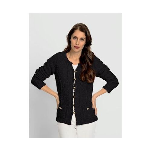 Veste En Tricot Tricot Bouclé - Ashley Brooke - Noir