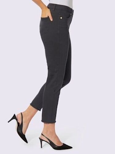 Jean Skinny Franges Tendance À L'ourlet - Ashley Brooke - Noir