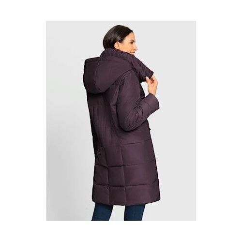 Manteau Matelassé Brillance Discrète - - Aubergine