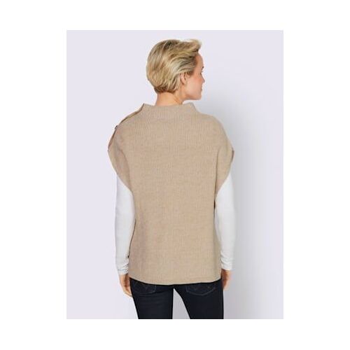 Débardeur En Tricot Col Montant - Best Connection - Sable Chiné