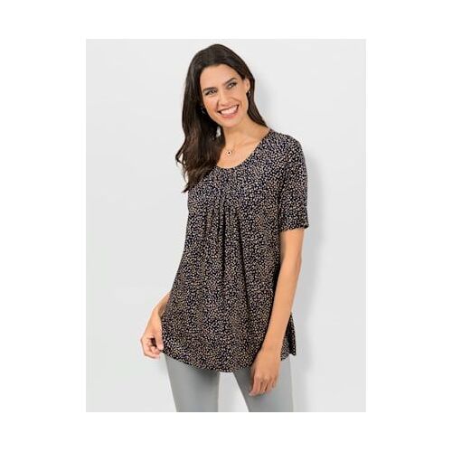 Tunique Viscose - - Marine-Chamois Imprimé