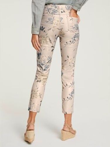 Pantalon Imprimé Coupe Skinny Tendance - Linea Tesini - Sable-Jade