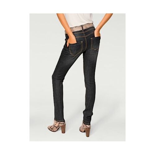 Jean Skinny Coupe Skinny Tendance - Linea Tesini - Noir Denim
