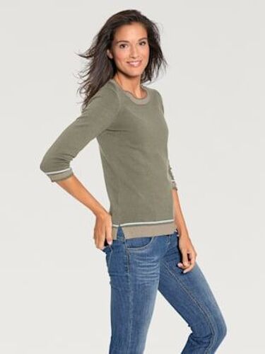 Pull Encolure Ronde Superbe Fil Brillant - Best Connection - Vert Olive