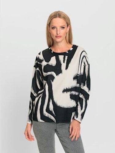 Sweatshirt Superbe Motif - Rick Cardona - Noir-Couleur Champagne À Motifs