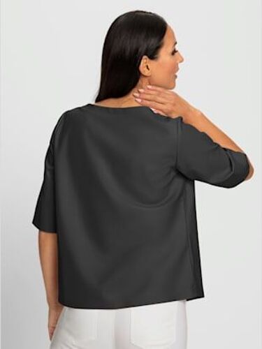 T-Shirt Imitation Cuir Souple - Rick Cardona - Noir