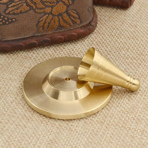 Ensemble de moules à encens tour en cuivre pur 1 pièce, cônes d'encens, fabrication, bricolage, tour, brûleur d'encens, outils, cadeaux, décoration de la maison, or