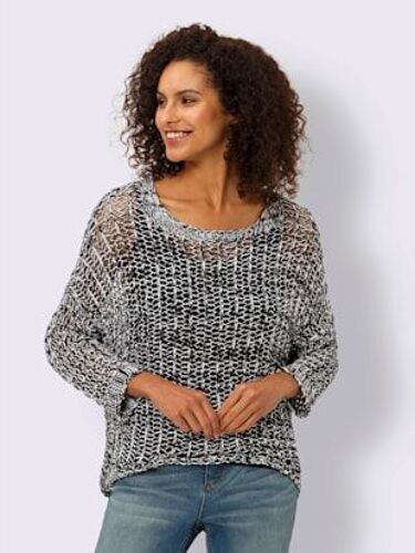 Pull 2 En 1 Avec Débardeur En Jersey - Linea Tesini - Noir-Blanc Chiné