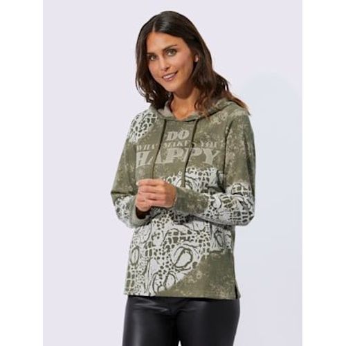 Sweatshirt 50% Coton - - Kaki-Écru Imprimé