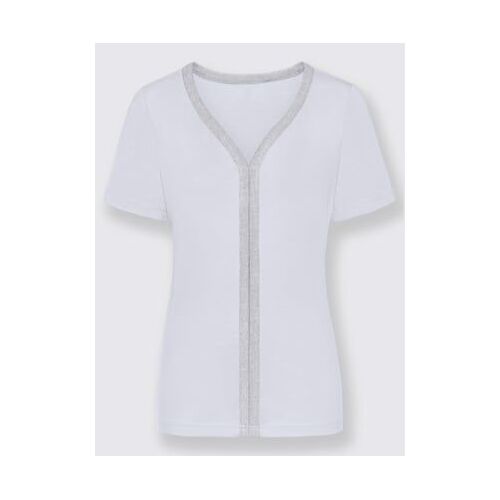 T-Shirt À Manches Courtes Détails Argentés - - Blanc