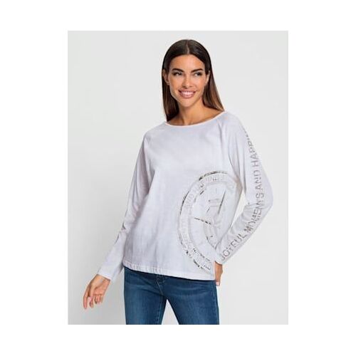 T-Shirt Imprimé Joli Imprimé Feuille Devant - Rick Cardona - Blanc