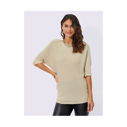 Pull Pur Coton - - Sable