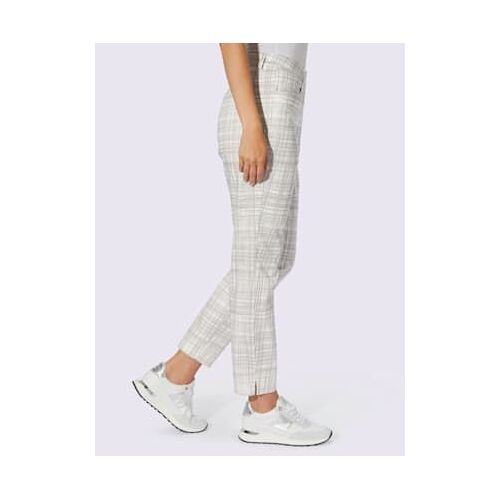 Pantalon Imprimé Imprimé Original - Rick Cardona - Blanc-Gris Clair À Carreaux