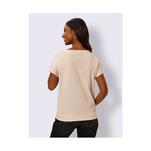 T-Shirt Boutons Fantaisie Aux Épaules - Best Connection - Sable