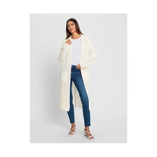 Manteau En Tricot Joli Motif Ajouré - Rick Cardona - Écru