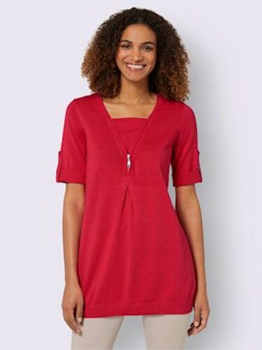 Pull À Manches Courtes Pur Coton - Collection L - Fraise