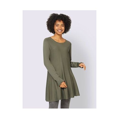 Pull Long Légèrement Évasé - Linea Tesini - Kaki
