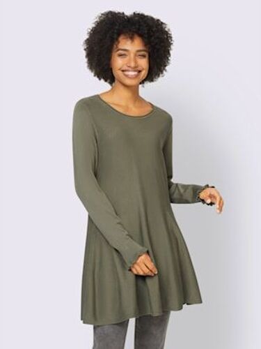 Pull Long Légèrement Évasé - Linea Tesini - Kaki