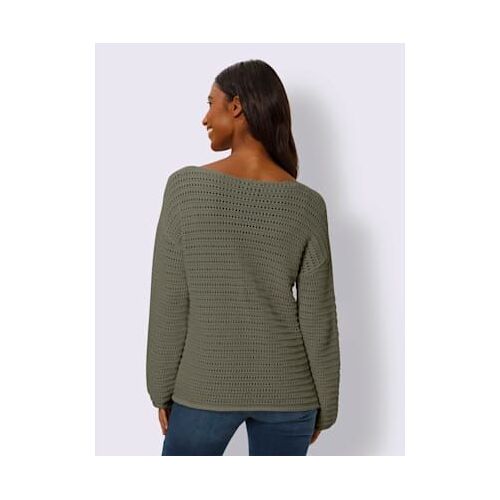 Pull Ajouré Pur Coton - Best Connection - Kaki