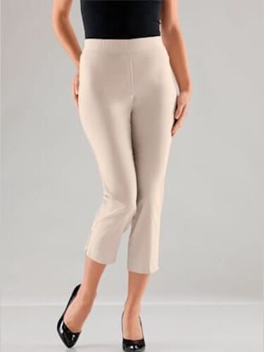 Pantalon 7/8 Pour Un Ventre Plus Plat - Adelina By Scheiter - Beige Clair