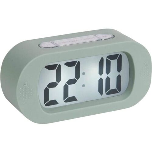 Réveil numérique LCD rétro-éclairé Gummy ABS caoutchouté Vert KARLSSON
