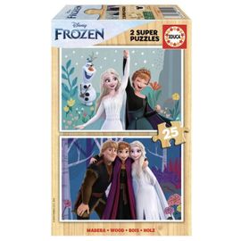 2 Supers Puzzles En Bois 25 Pièces La Reine Des Neiges