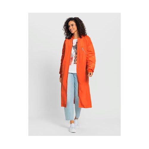 Manteau Court En Polyester Recyclé - - Orange
