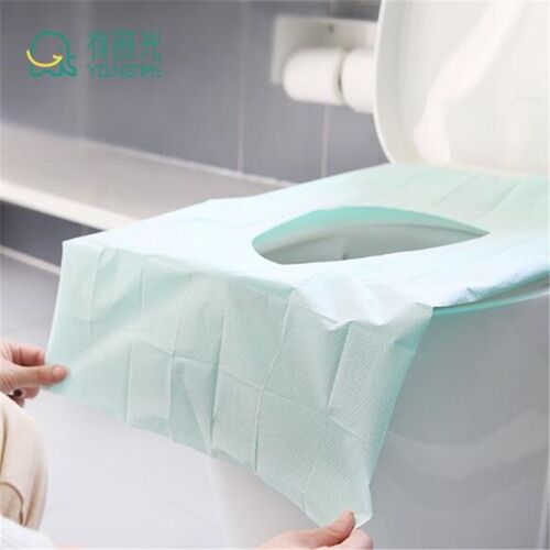 10 Pcs/Lot Jetable Housse De Siège De Toilette En Papier Protecteur Camping Voyage Toilette Hygiénique Tapis Coussin Fournitures De Salle De Bain Ensemble
