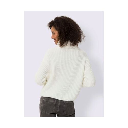 Pull À Col Roulé Grand Col Roulé - Linea Tesini - Écru