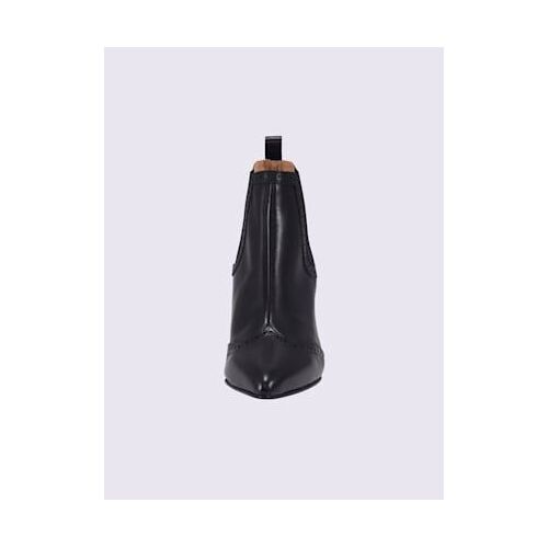 Bottines Cuir Nappa De Vache Noir
