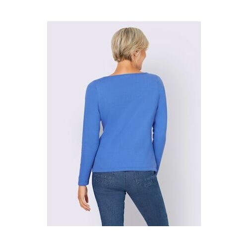 Pull En Coton Bords Roulés Aux Finitions - Best Connection - Bleu Roi