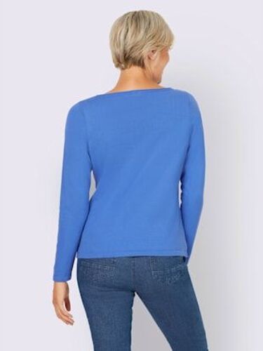 Pull En Coton Bords Roulés Aux Finitions - Best Connection - Bleu Roi
