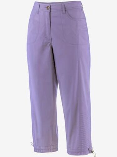 Corsaire Estival Avec Ceinture Élastique Au Dos - Collection L - Parme