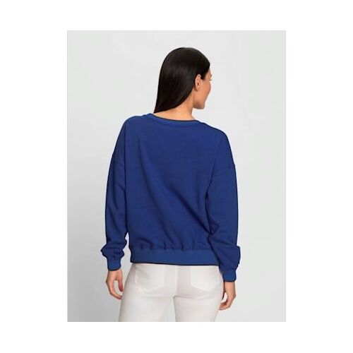 Sweatshirt Passepoils Contrastés Tendance - Rick Cardona - Bleu Roi