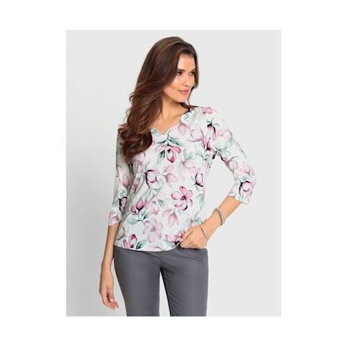T-Shirt À Manches 3/4 - Fair Lady - Orchidée-Écru Imprimé