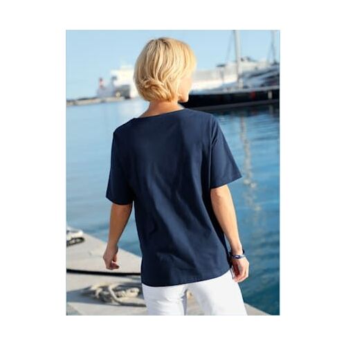 T-Shirt À Manches Courtes Coupe Confortable - - Marine