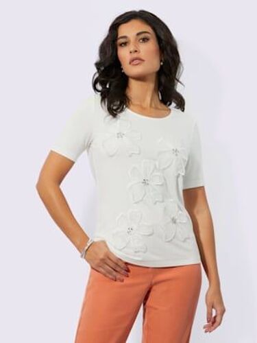 T-Shirt À Manches Courtes Viscose - Creation L - Écru