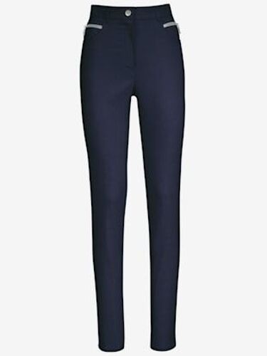 Pantalon Confortable Avec Poches Zippées - Stehmann Comfort Line - Marine