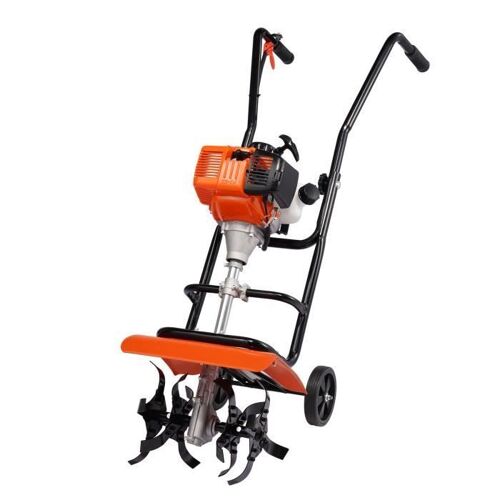 Motoculteur Thermique - VEVOR - 1030x465x890mm,Profondeur maximale 100 mm, largeur maximale 340 mm,Avec 4 dents arrière réglables